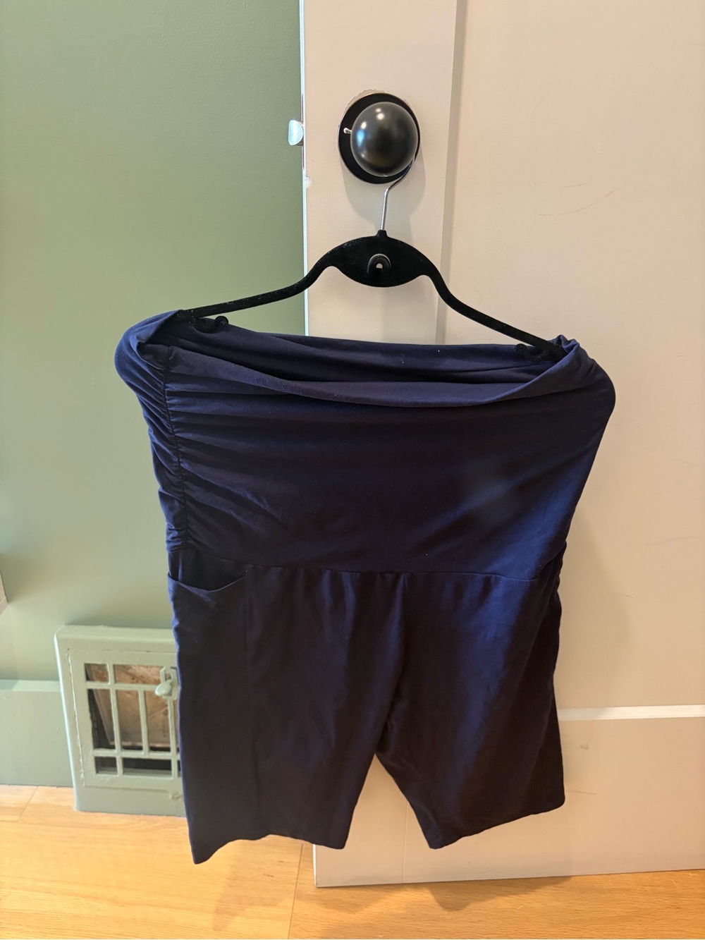 Maternity full panel shorts - navy